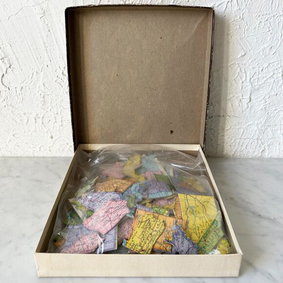 Vintage United States Map Puzzle Rand McNally 63 Pieces Diecut on State Lines - Picture 3 of 10